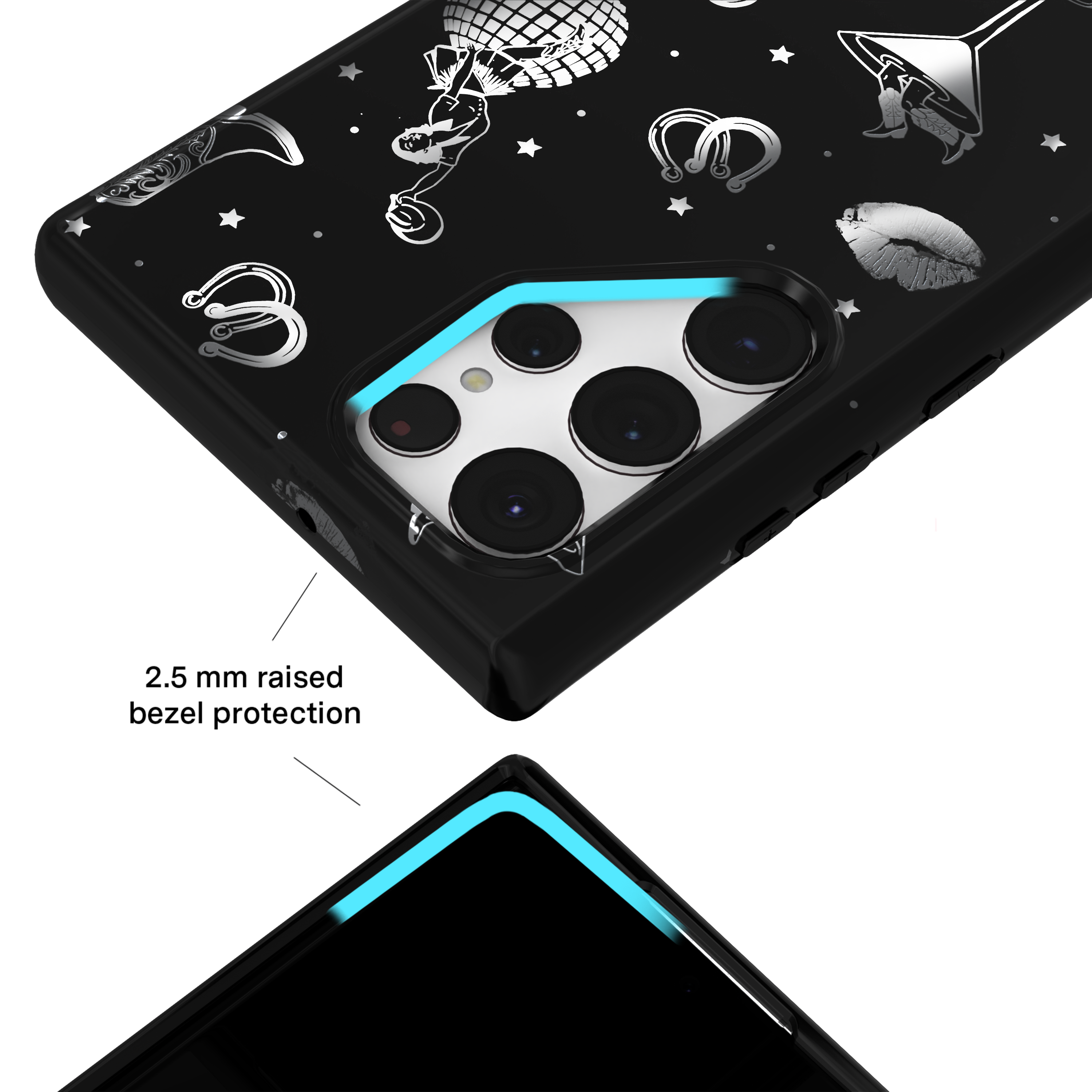 Disco Cowgirl Pattern Samsung Phone Case - Trendy & Protective Cover for Samsung Galaxy - Perfect for Music Festivals & Western-Themed Parties