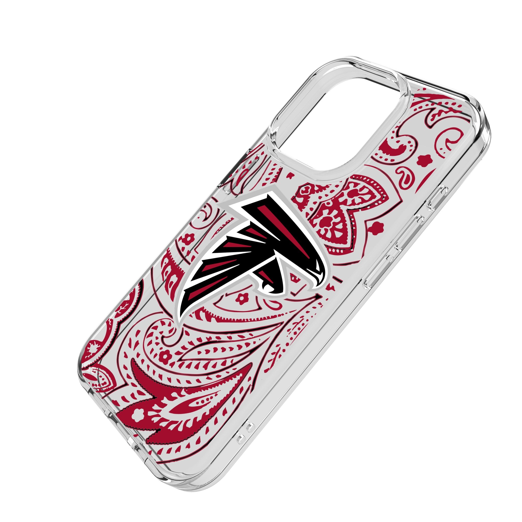 Atlanta Falcons Paisley Clear Phone Case for Apple iPhone 14/13/12/11 Pro Max - Stylish Protective Cover for Falcons Fans | Perfect for Game Day & Everyday Use
