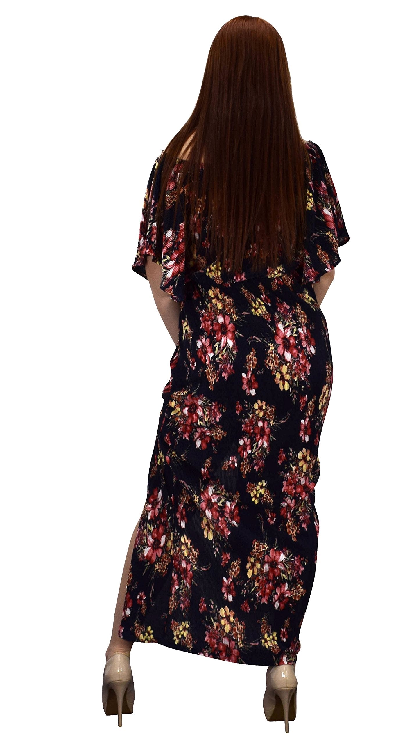 Women's Bohemian Floral Maxi Dress - Vintage Summer Long Dress for Beach, Music Festivals & Casual Outings
