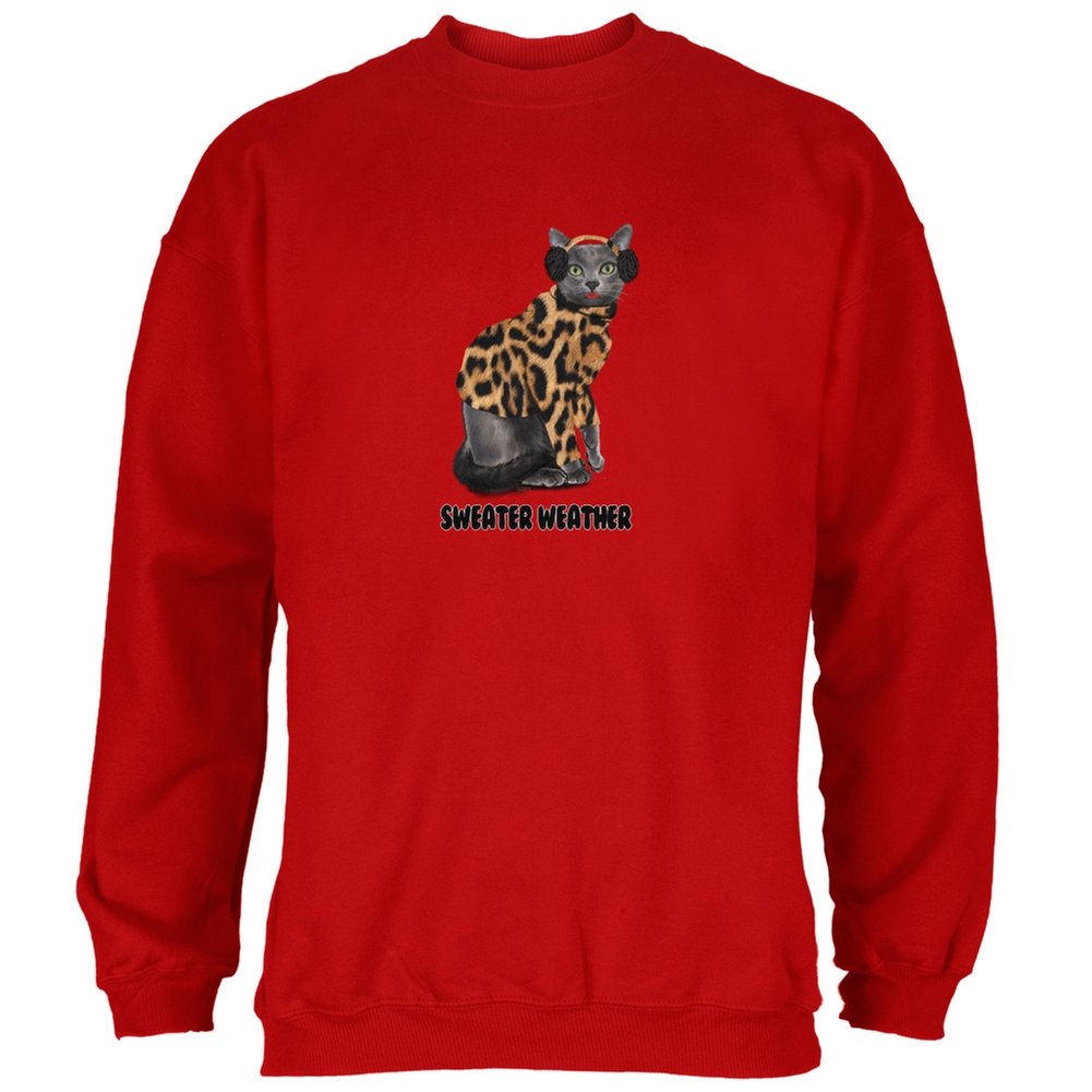 Red Adult Sweatshirt for Men & Women | Cozy Fall & Winter Pullover | Perfect for Casual Outfits, Outdoor Activities & Lounge Wear