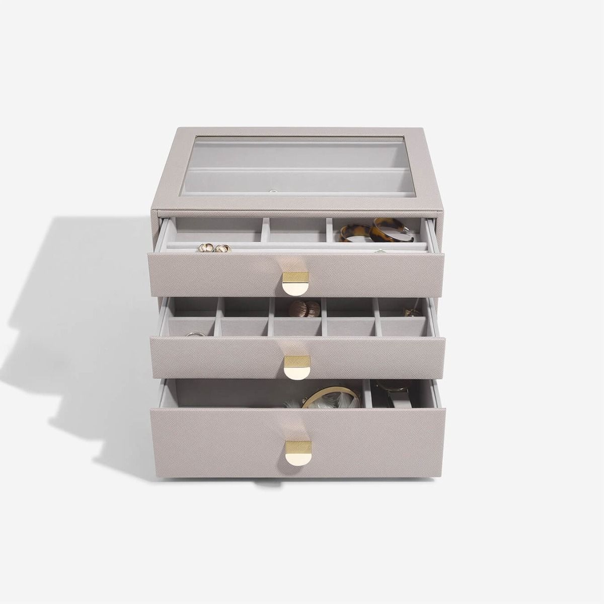 3-Piece Classic Drawer Organizer Set - Blush Pink or Taupe for Bedroom, Bathroom & Office Storage
