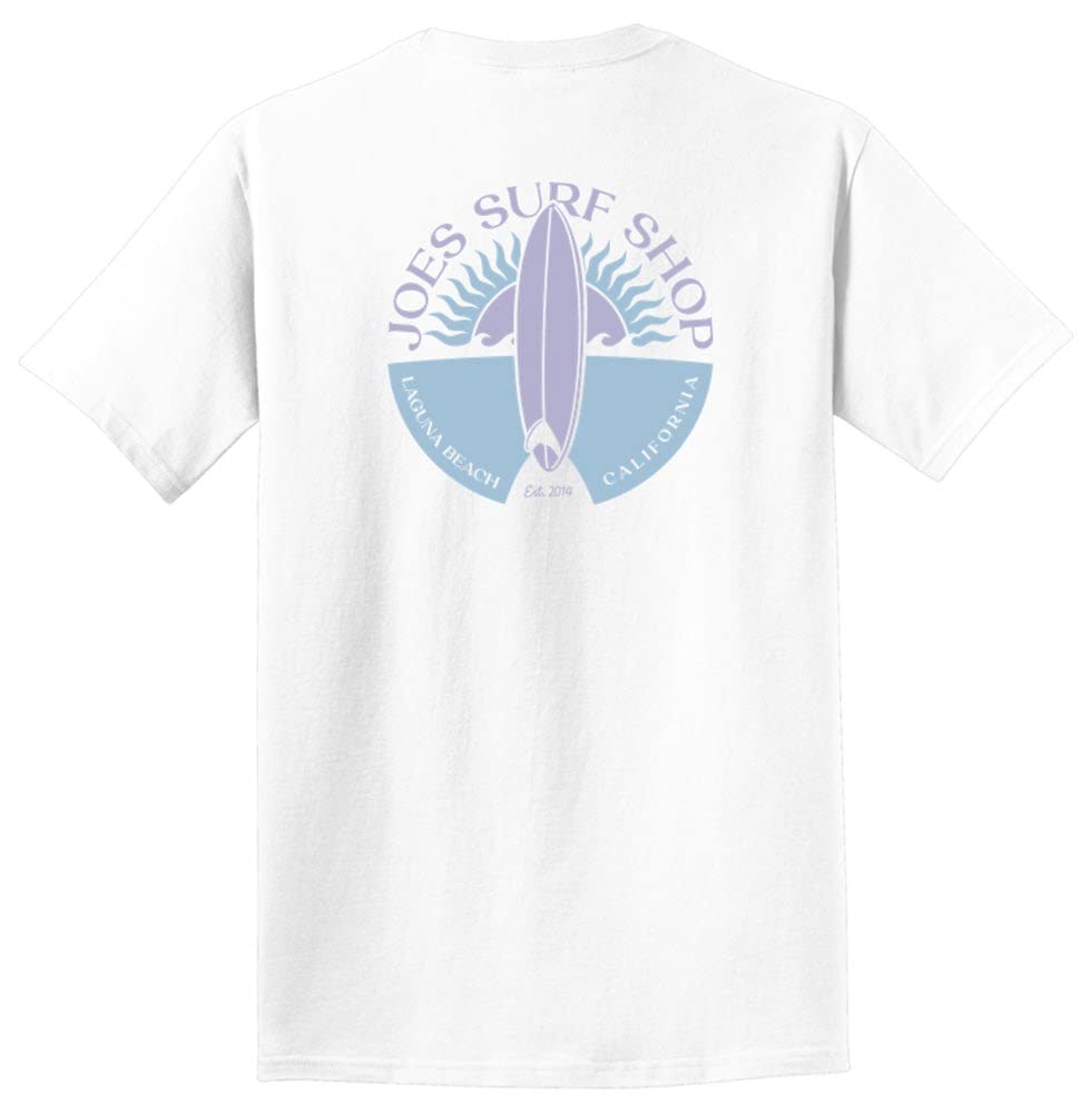 JOES SURF SHOP Men's Graphic T-Shirt - 100% Pigment-Dyed Cotton Tee for Casual Wear & Beach Outfits - Soft Vintage Style Surf Shirts for Everyday Comfort