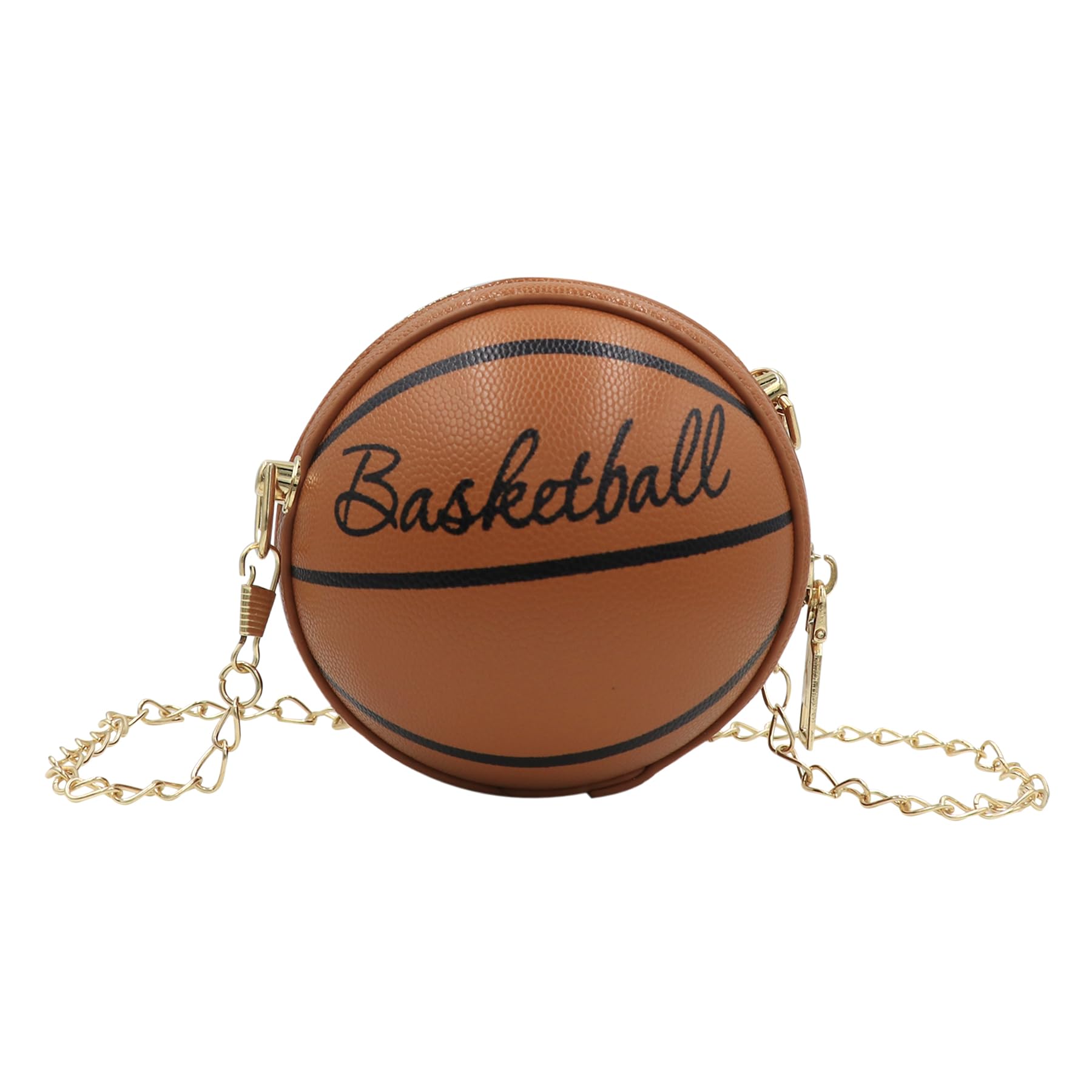 Girls Basketball Crossbody Bag - Mini Round Ball Shoulder Purse for Kids | Perfect for School, Sports Games & Casual Outings