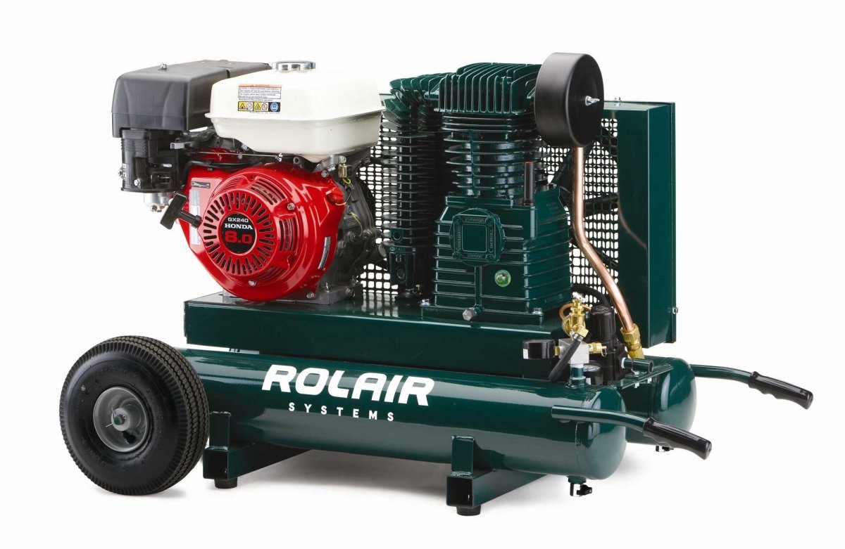 7722HK28 Wheeled Gas Air Compressors - Portable & Powerful for Construction, DIY Projects & Tire Inflation