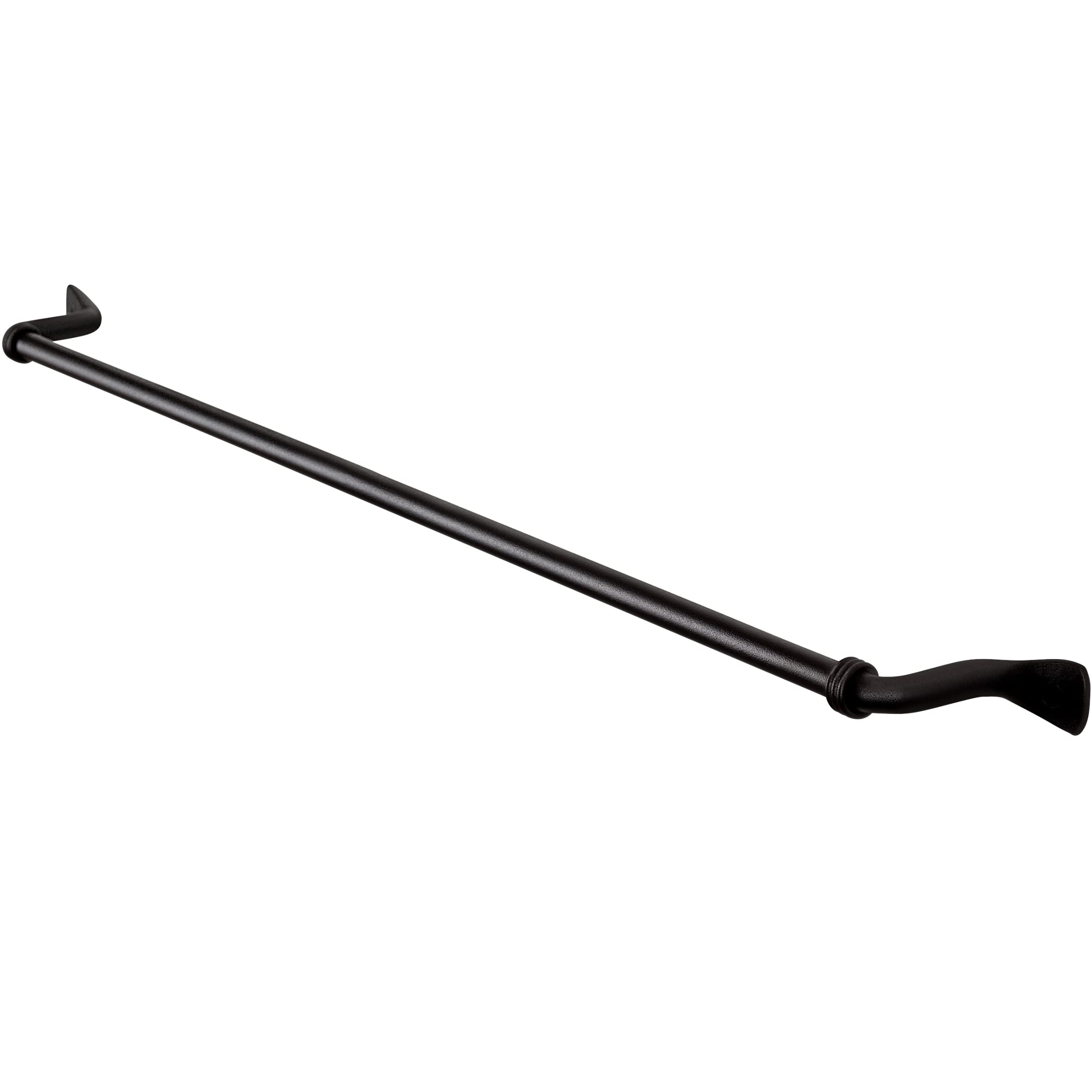 Rustic Farmhouse Bathroom Towel Holder - Matte Black Wrought Iron Wall Mounted Towel Bar - Handmade Metal Kitchen Hanger for Bath, Kitchen & Home Decor (26 Inch, Fits 24