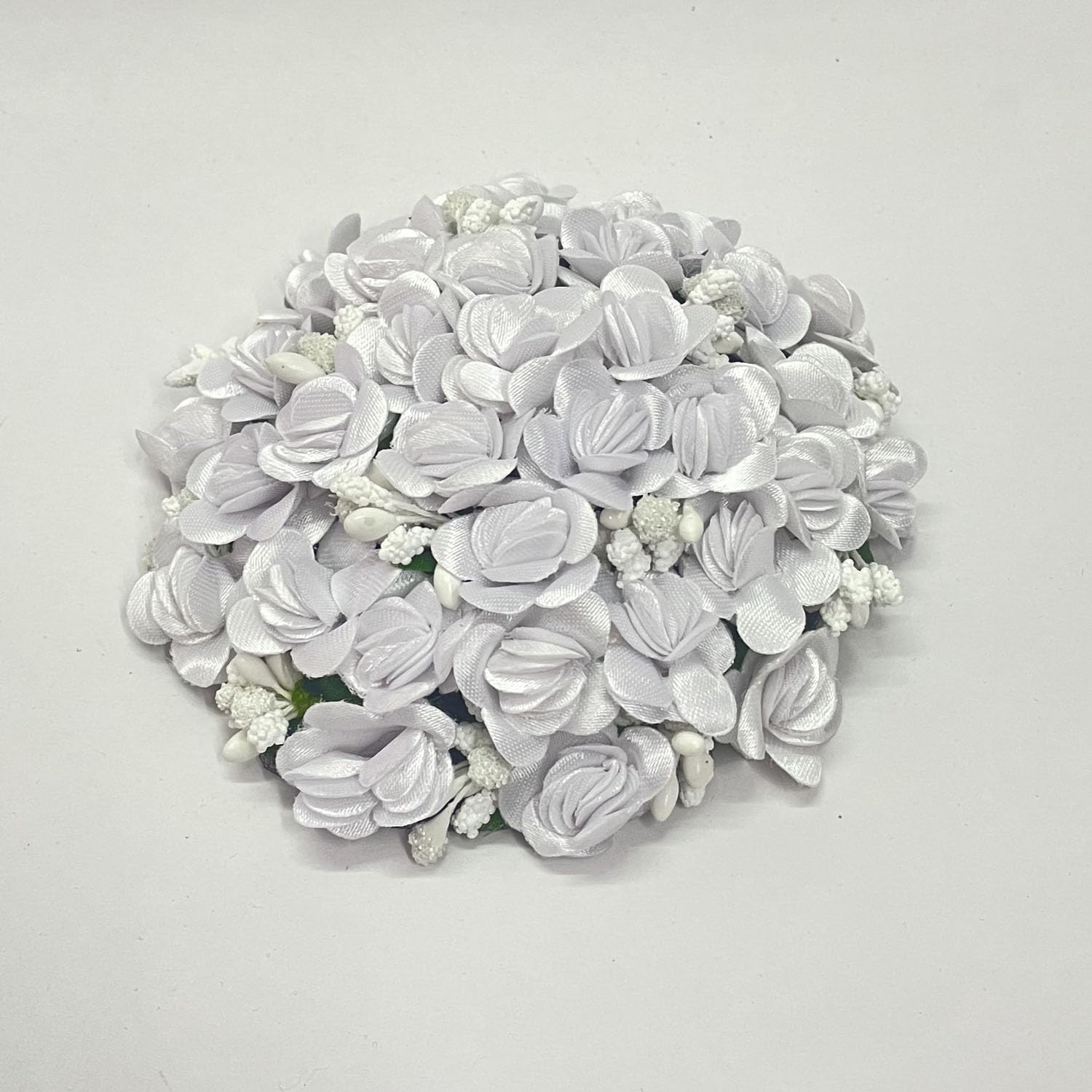 GuruEmbelish Bridal Bun Juda Maker Flower Gajra Hair Accessories for Women & Girls - White (Pack of 1) - Perfect for Weddings, Parties & Indian Traditional Events