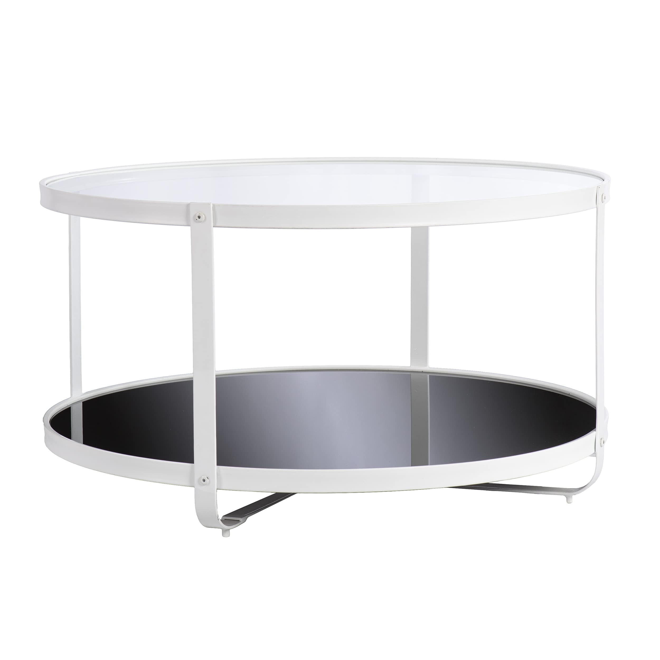 SEI Furniture Vimmerly Modern Coffee Table - Black & White Finish - Perfect for Living Room, Office, or Lounge Decor