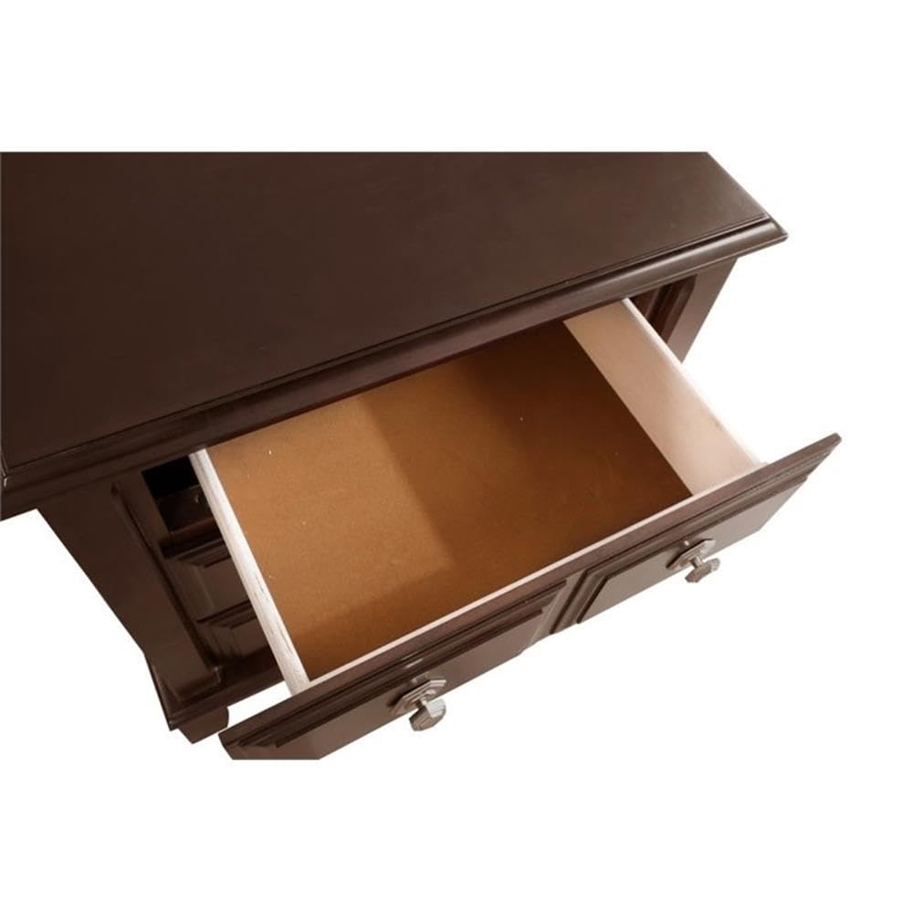 Glory Furniture Ashford 3-Drawer Nightstand in Cappuccino Finish - Perfect for Bedroom Storage & Home Decor