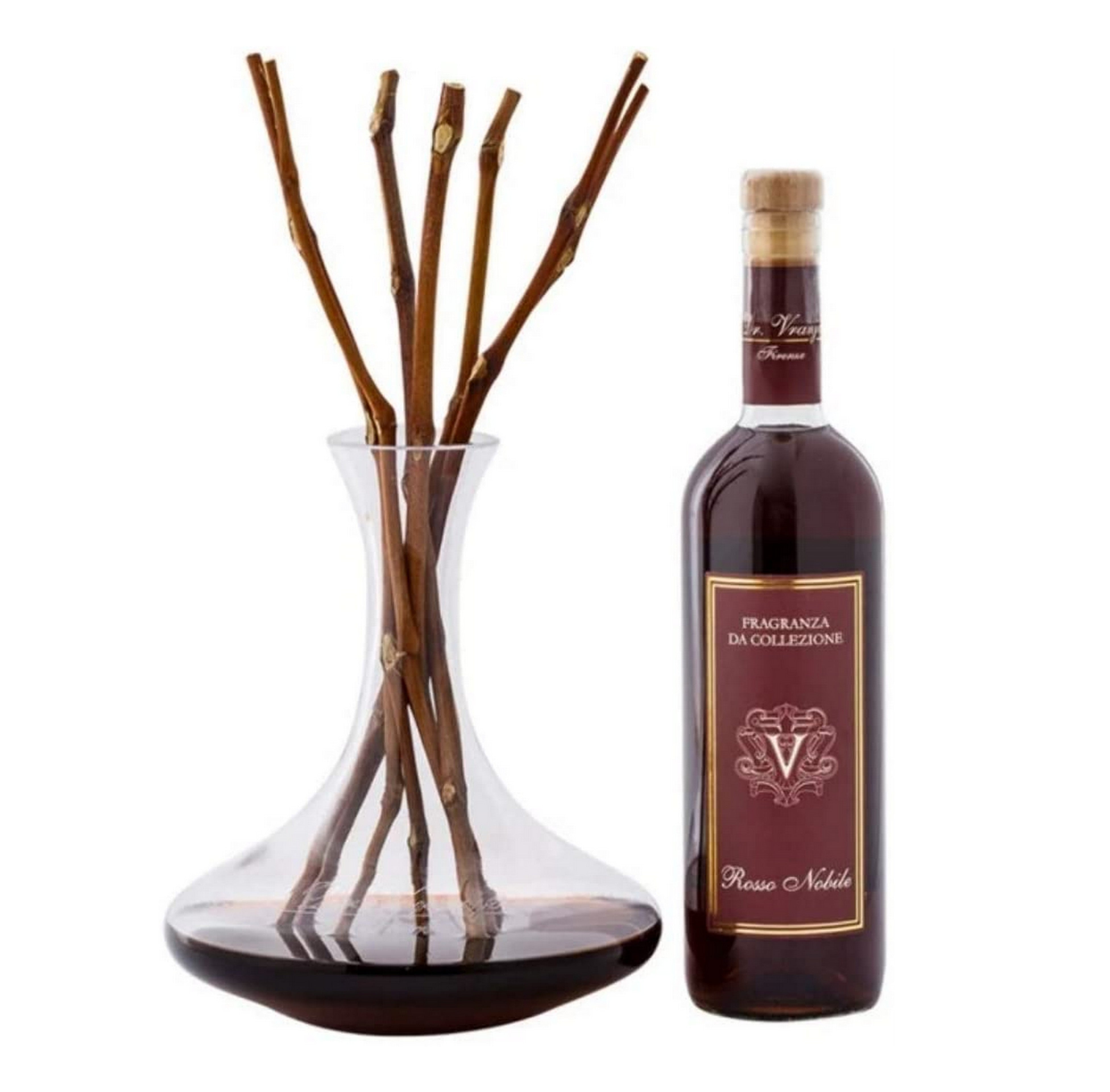 Dr. Vranjes Rosso Nobile Luxury Room Diffuser Set - 750ml Premium Home Fragrance Collection | Perfect for Living Rooms, Bedrooms & Office Spaces