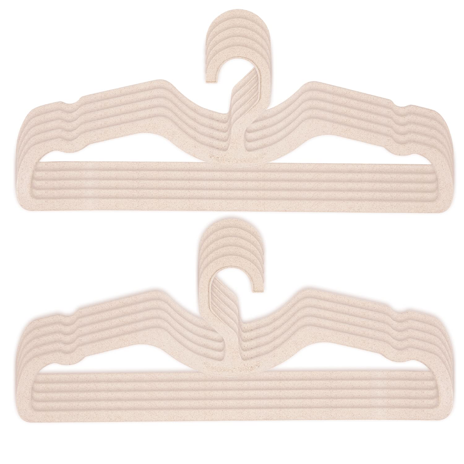 Higher Hangers BioHangers - 120 Pack Eco-Friendly Flaxseed Clothes Hangers | Space Saving Closet Organizer for Dorms, RV, Travel & Home | 17