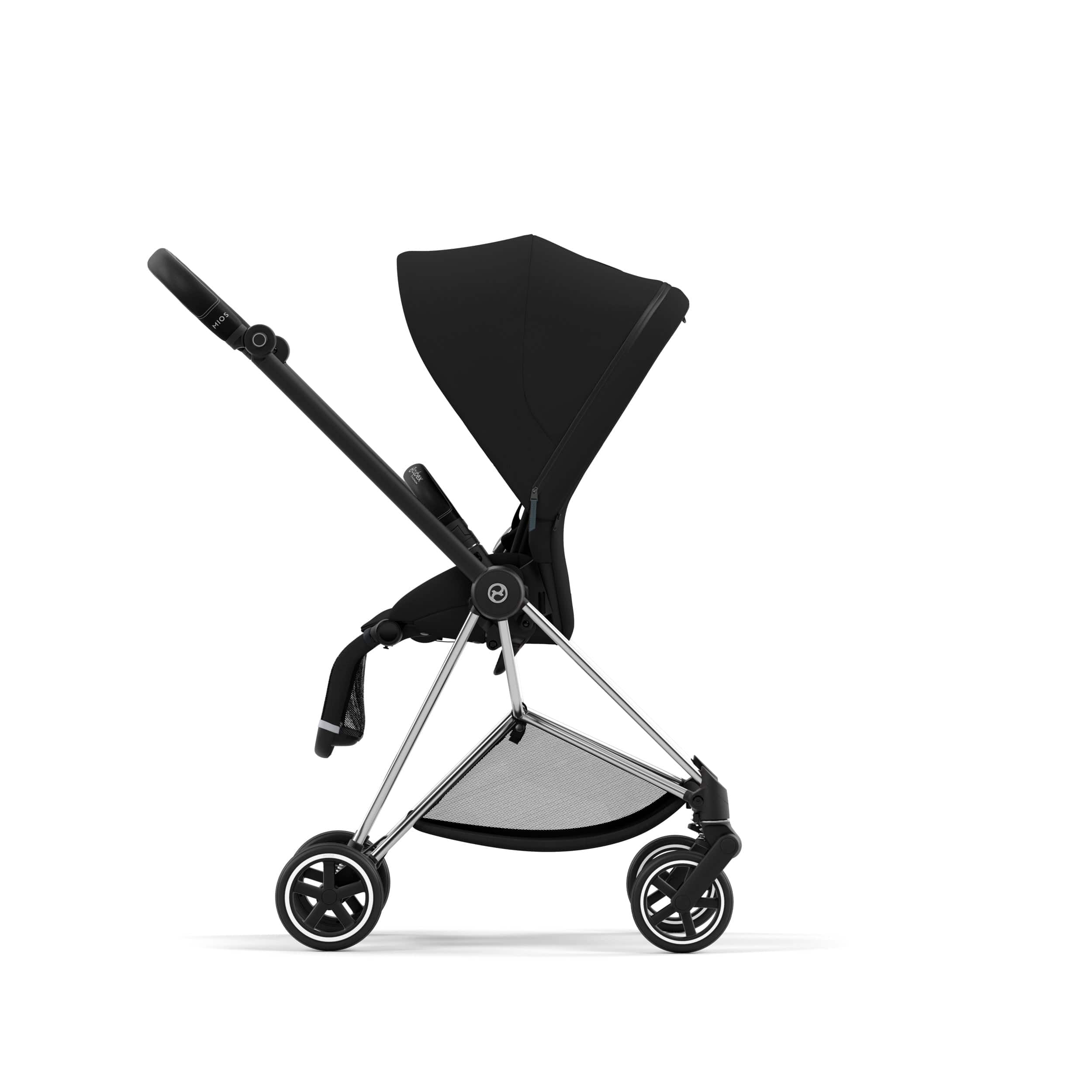 Cybex Mios 3 Complete Stroller - Lightweight Compact Baby Stroller with Reversible Seat, Chrome/Black | Perfect for City Travel & Everyday Use