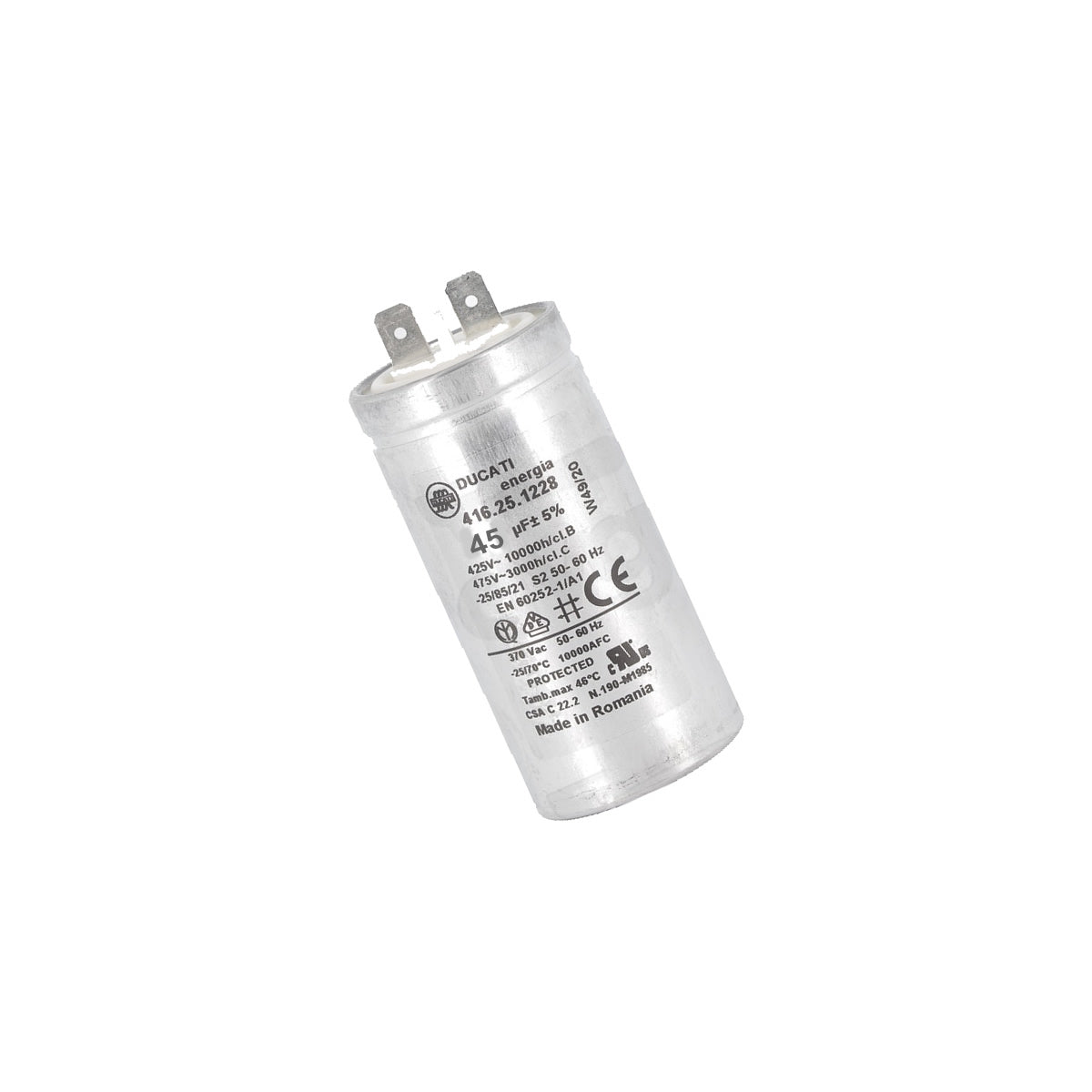 45µF 110V UL Listed Metal Capacitor - High Performance for HVAC, Power Supplies & Industrial Electronics
