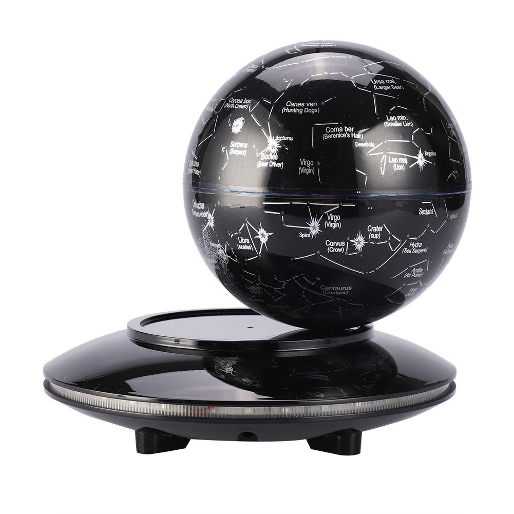 Xinwoer 5 Inch Magnetic Levitating Globe - Floating World Map Desk Decor for Home Office, Unique Birthday & Thanksgiving Gift Idea (EU Compliant) | Perfect for Science Enthusiasts, Teachers & Home Decor