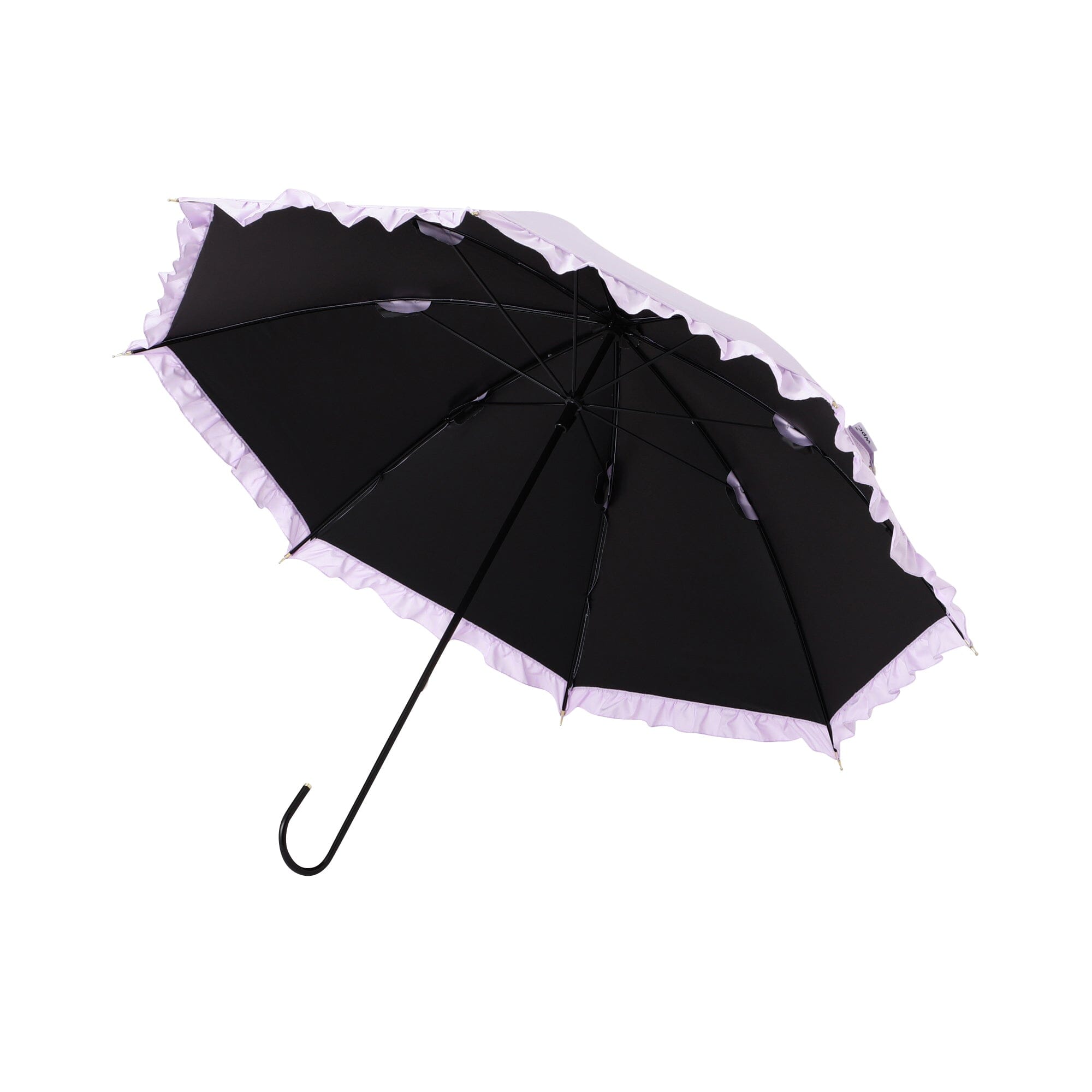 Classic Frill Long Umbrella 50cm Lavender - UV Protection & Waterproof - Perfect for Sunny Days and Rainy Weather - Elegant Outdoor Accessory for Women and Men