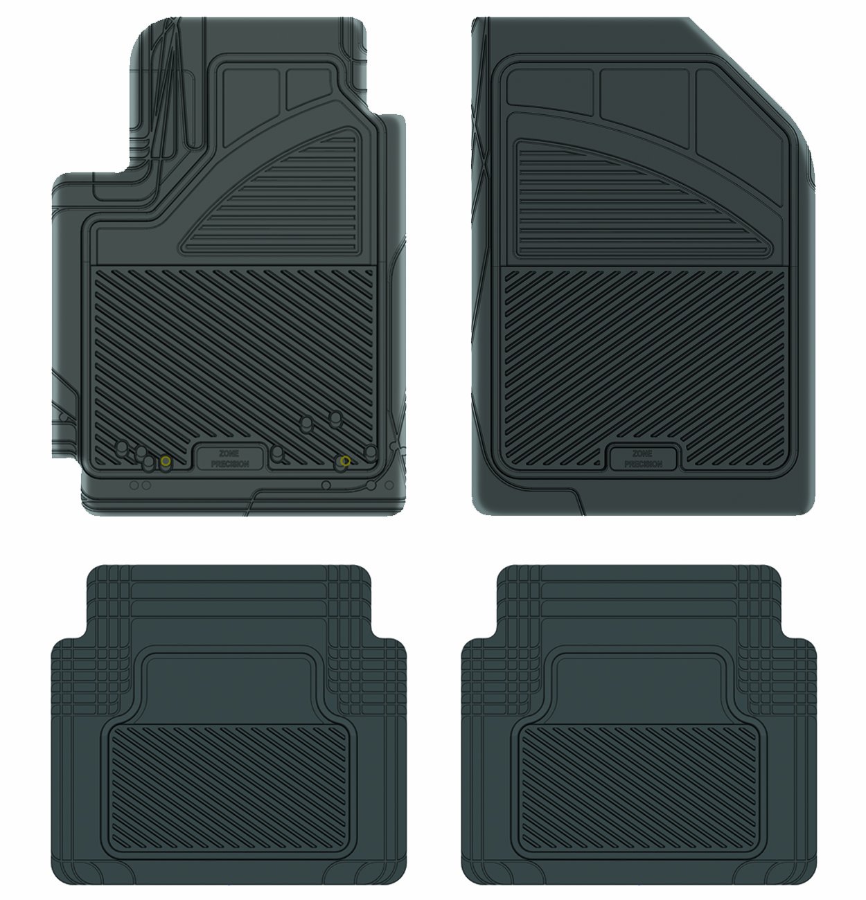 Koolatron Pants Saver Custom Fit 4-Piece All-Weather Car Floor Mats for Toyota Echo - Black | Durable Protection Against Dirt, Mud & Snow | Perfect for Commuting, Road Trips & Everyday Driving