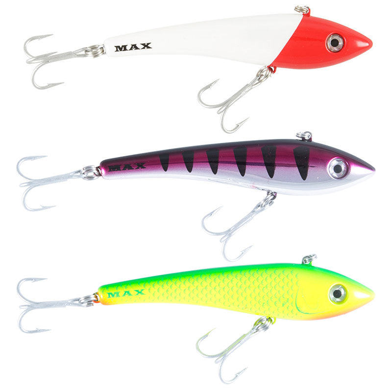 Halco Max Bibless Minnow Fishing Lures - Saltwater & Freshwater Bass Trout Lures for Casting Trolling and Jigging