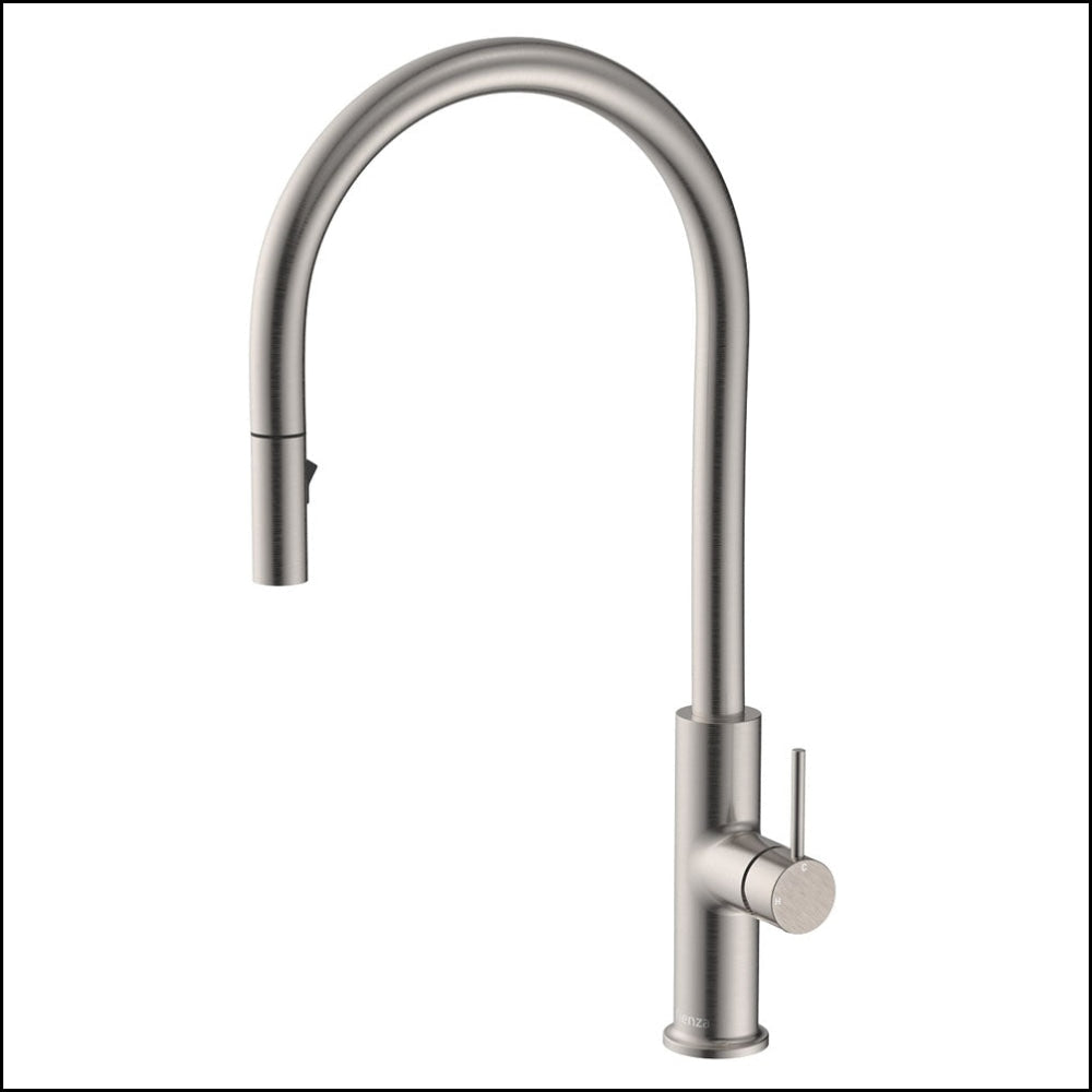 Fienza Kaya Pull Out Sink Mixer Faucet - Brushed Nickel Finish 228108BN - Perfect for Kitchen & Bathroom Sink Installation