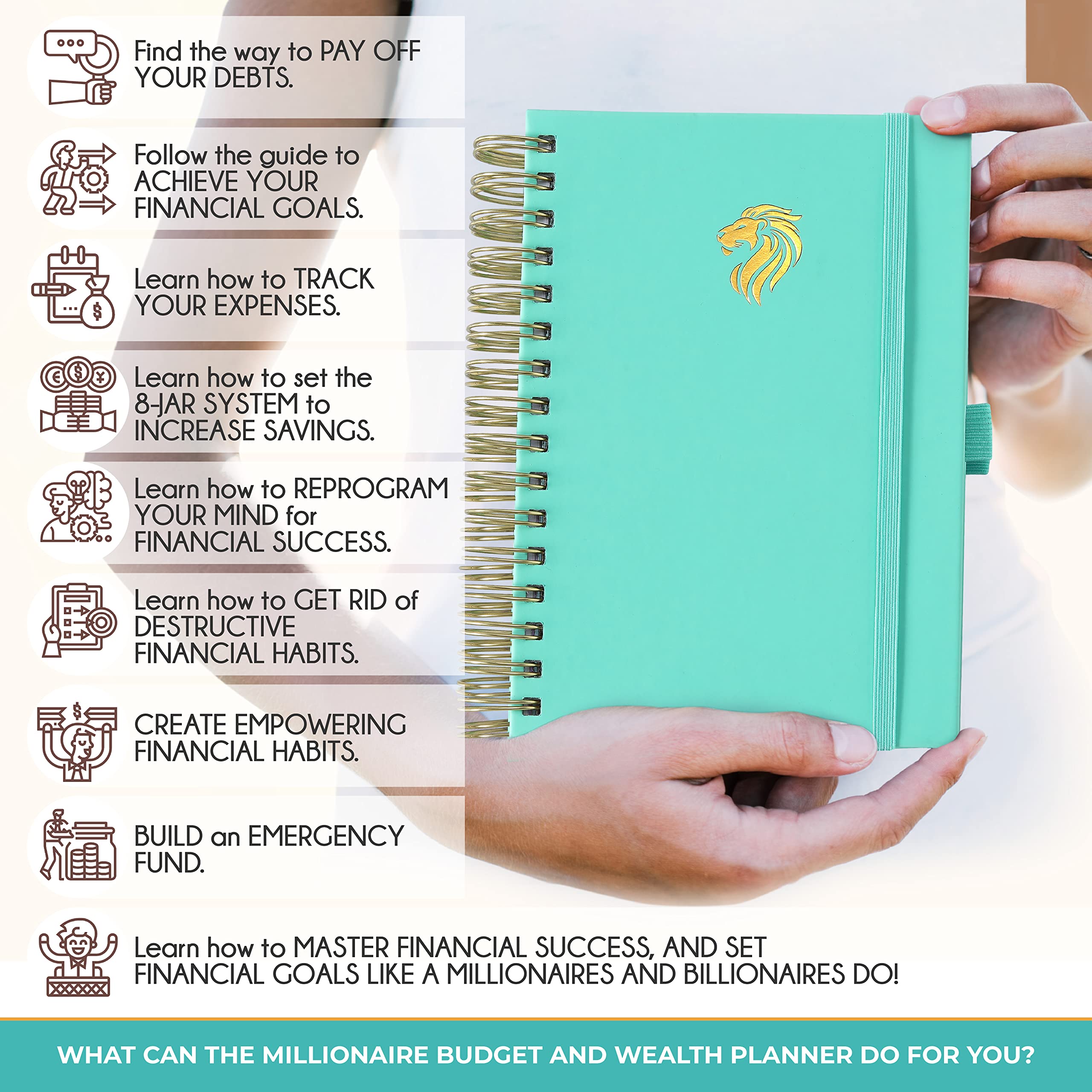 2025 Spiral Budget Planner & Monthly Bill Organizer with Pockets - Financial Journal, Debt Tracker, Savings Planner | 12-Month Money Management System for Financial Freedom | Perfect for Home Budgeting, Personal Finance Tracking, and Goal Setting
