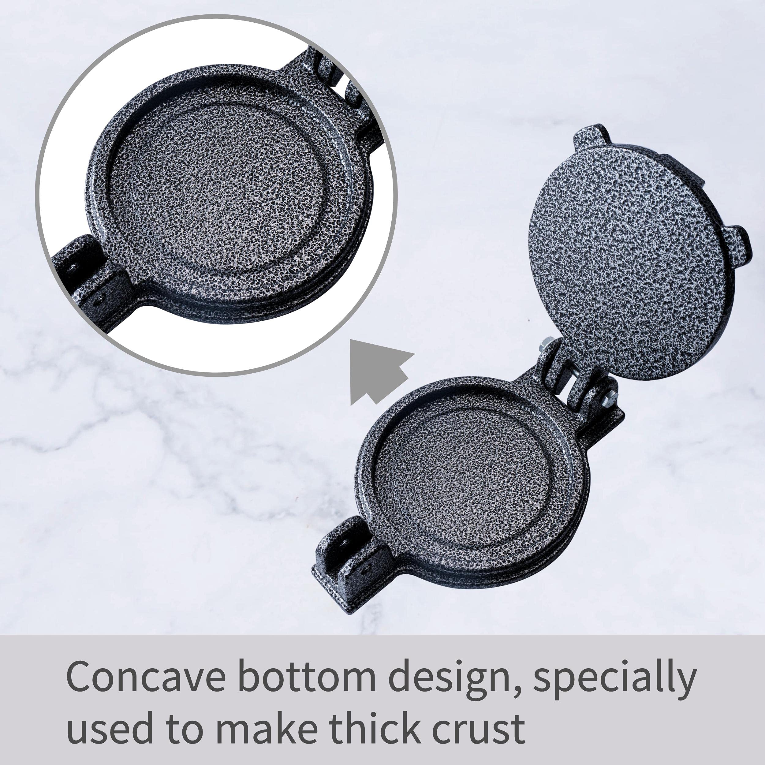 **5-inch Heavy Duty Cast Iron Tortilla Press - Gordita Maker, Chapati & Taco Press for Homemade Flour Tortillas, Puri & Patacones | Perfect for Mexican & Indian Cuisine**