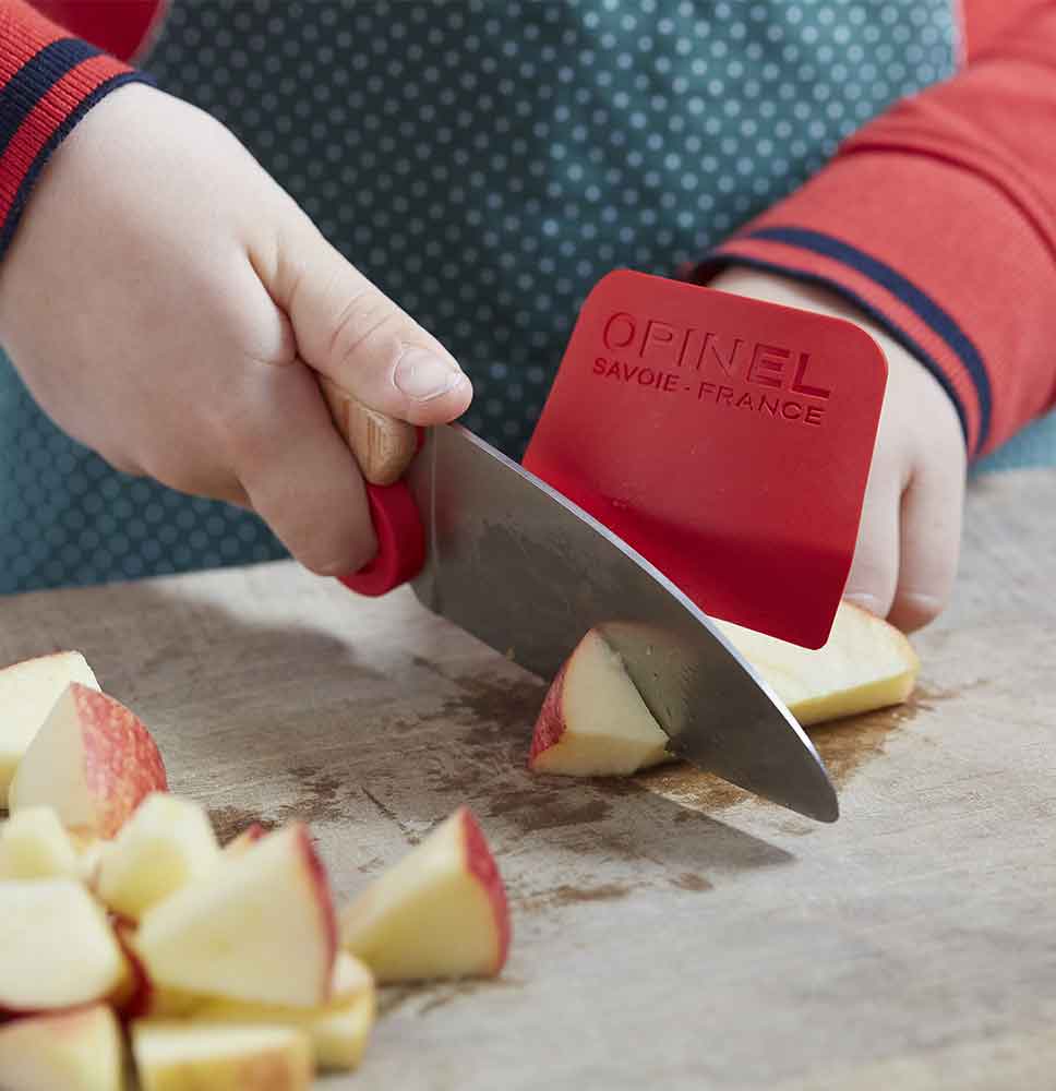 Opinel Mini Chef Kids Kitchen Knife Set - 3-Piece Safe Cooking Tools with Peeler & Finger Guard for Children | Perfect for First Cooking Lessons & Family Meal Prep