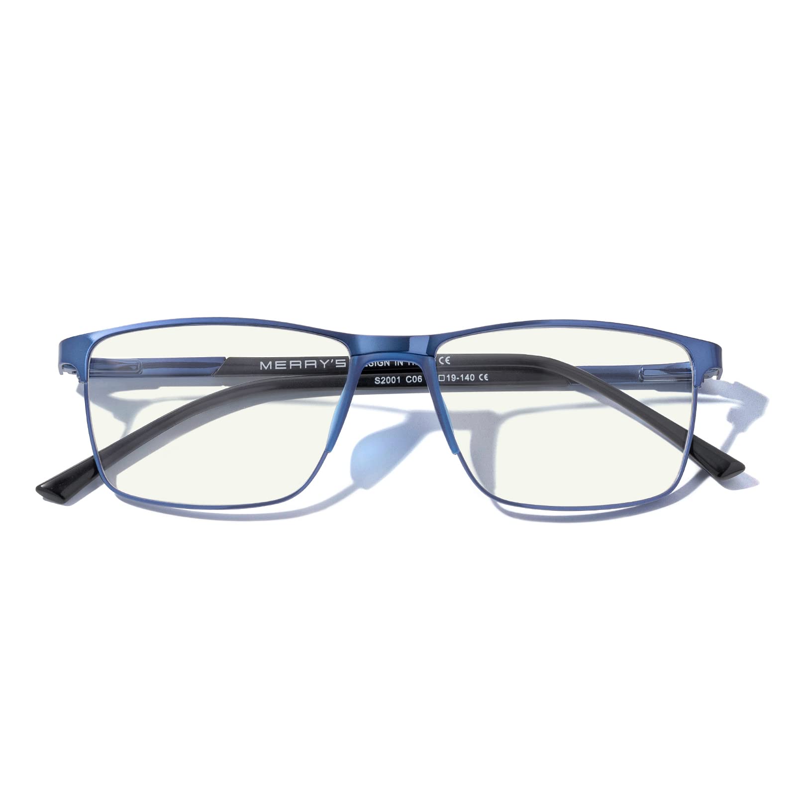 Blue Light Blocking Glasses for Men - Fashion Metal Frame Reading Glasses with Spring Hinge | Computer, Gaming & Office Use | Reduce Eye Strain & Improve Sleep