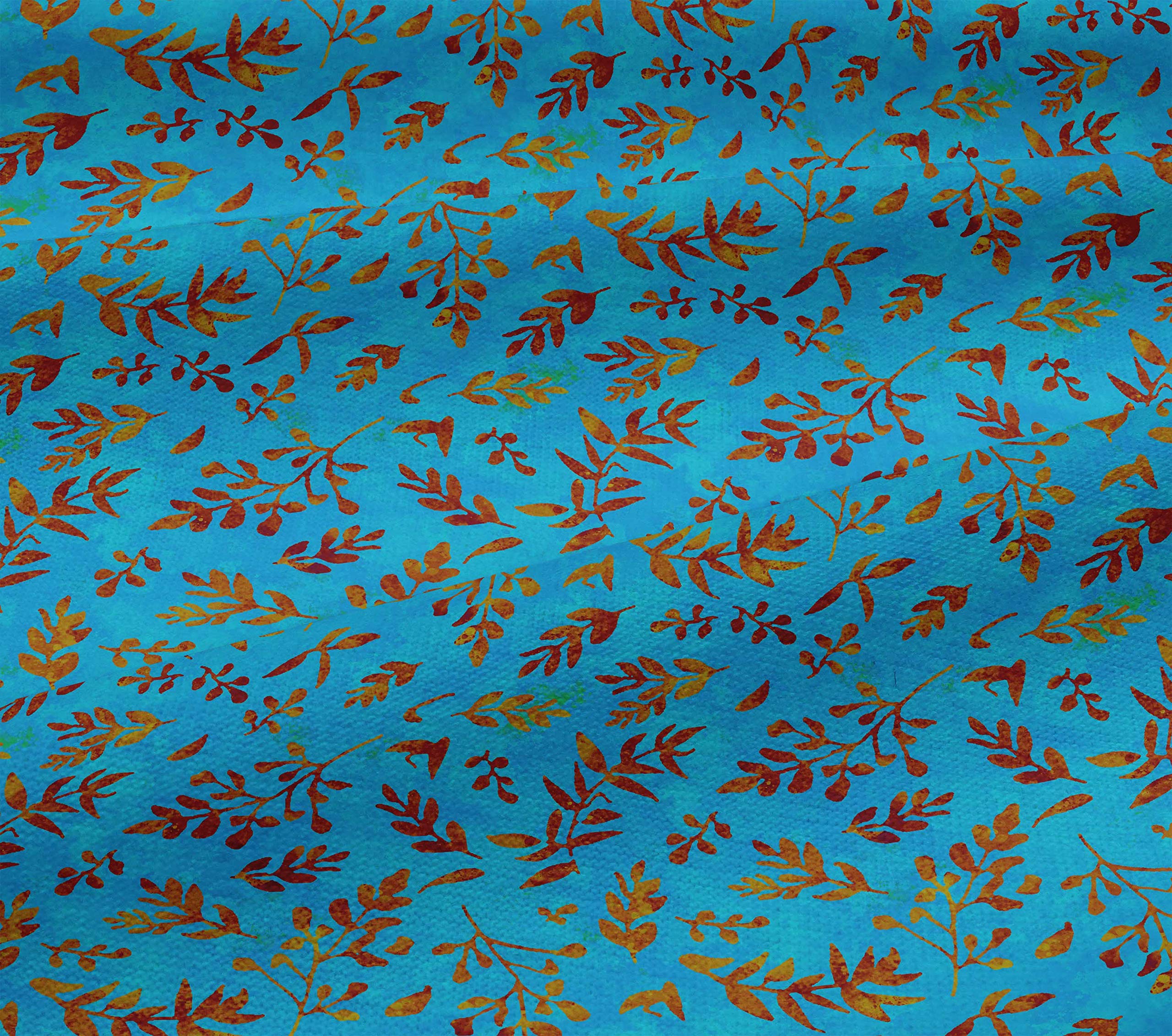 oneOone Viscose Jersey Aqua Blue Batik Fabric by The Yard - 60 Inch Wide Printed Sewing Material for DIY Clothing, Dresses & Home Decor Projects
