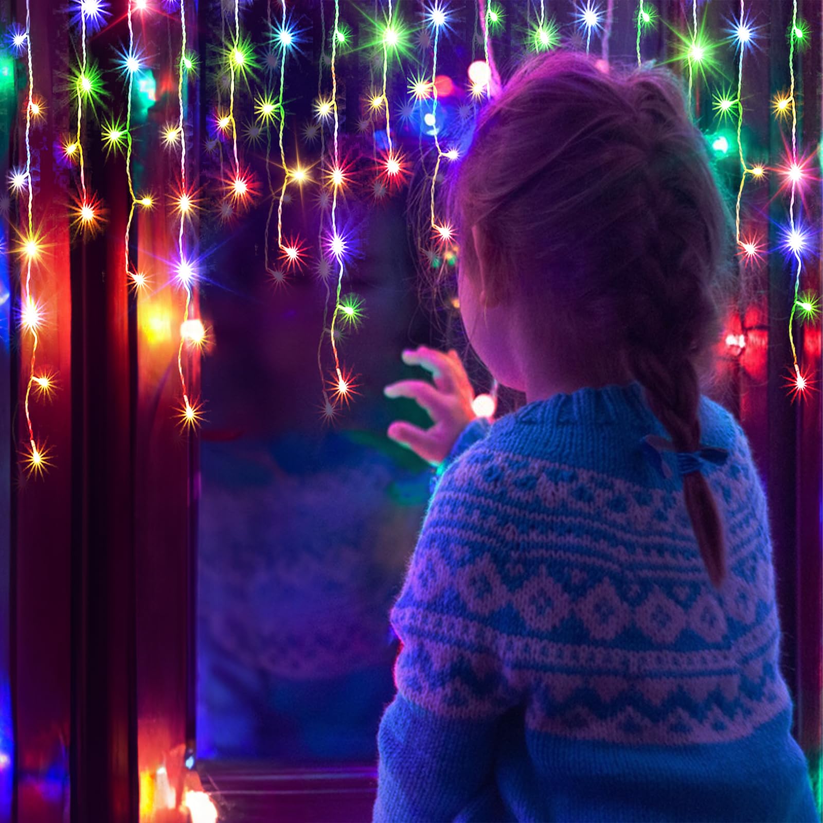 JXLEDAYY 1280 LED 131ft Christmas String Lights with 240 Drops - 8 Lighting Modes for Indoor Outdoor Holiday Decorations | Perfect for Christmas Tree, Wedding, Party, Bedroom, Garden, Patio