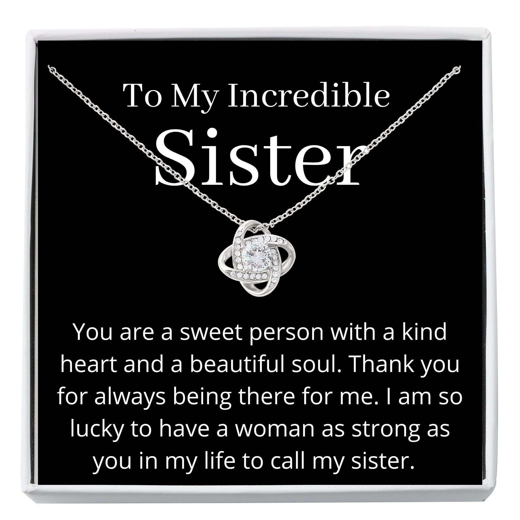 Love Knot Sister Necklace - Unique Birthday & Mother's Day Gift for Sisters - Perfect for Sisterhood Celebrations, Anniversaries, and Special Occasions