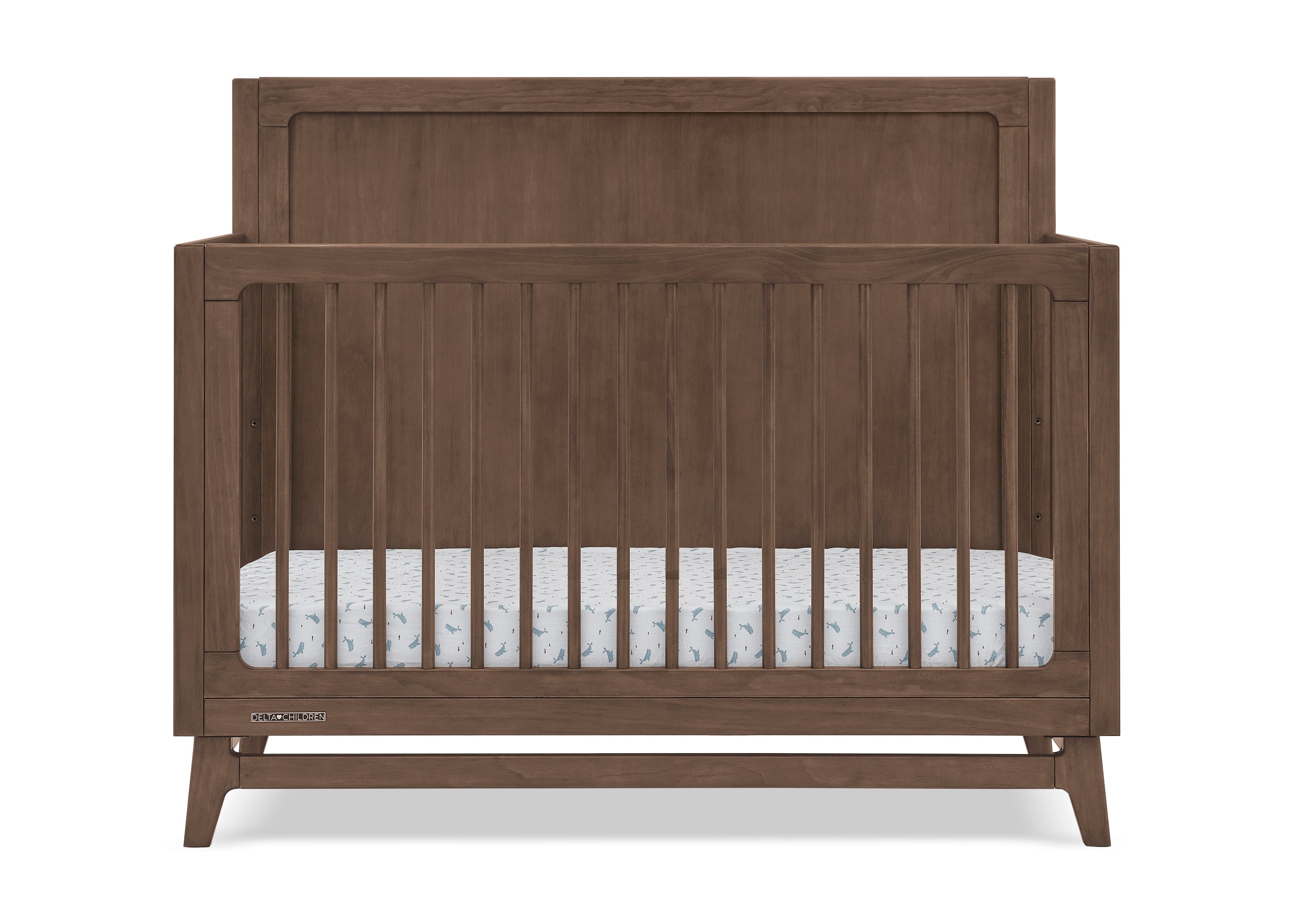 Convertible 6-in-1 Baby Crib by Spencer - Nursery Furniture That Grows with Your Child from Newborn to Toddler Bed