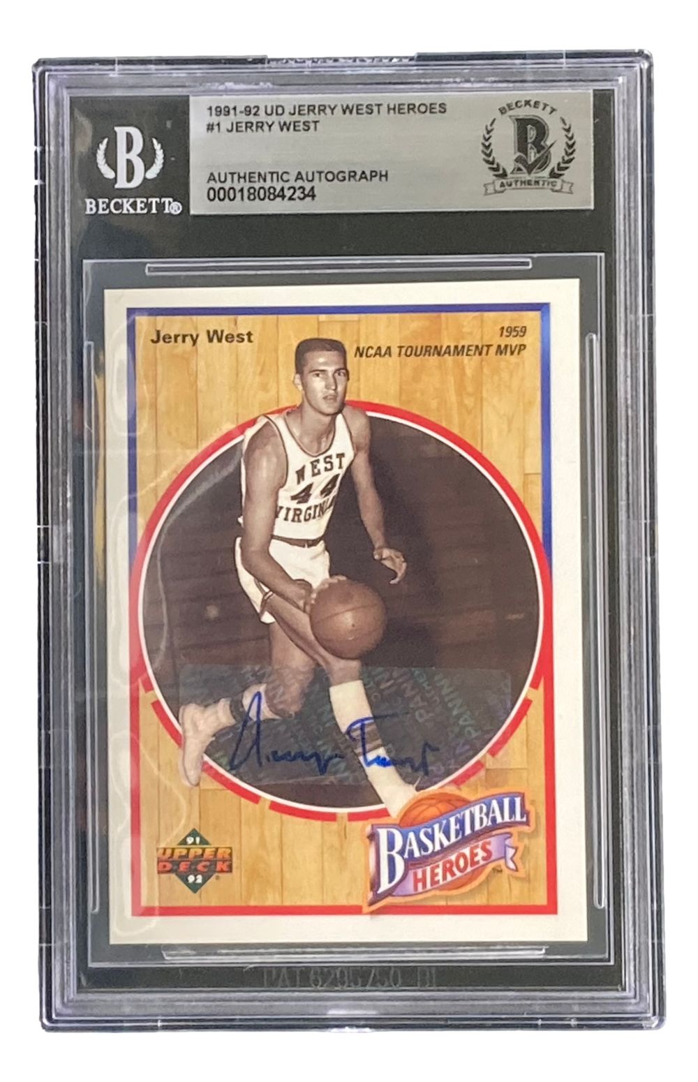 1991-92 Upper Deck Jerry West Heroes #1 Lakers Autographed Trading Card - Authentic Signed Memorabilia for NBA Fans & Collectors | Perfect for Display, Gifts, and Sports Memorabilia Collections