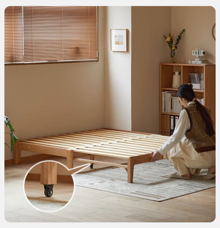 Oak Solid Wood Sofa Bed - Convertible Sleeper Sofa for Small Spaces | Perfect for Apartments, Guest Rooms & Home Offices