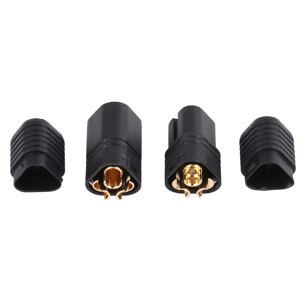 Dilwe MT60 RC Connector - 3-Pin Plug Black Male & Female ESC to Motor Accessory for RC Cars, Drones, and DIY Electronics Projects