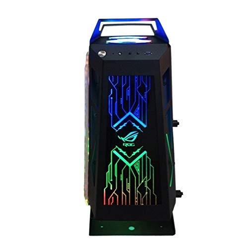 YHMC HDZY ATKK Gaming PC Case - High Performance Computer Main Case for Internet Cafes & Home Gaming (Big Coffee Black Orange) | Perfect for Esports, Streaming & Multi-Tasking