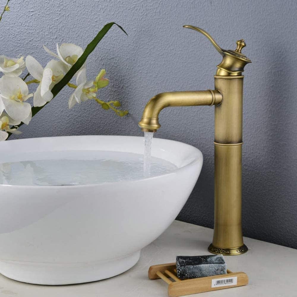 Antique Brass Single Hole Bathroom Sink Faucet - Deck Mounted Vintage Style Basin Mixer Tap for Bathroom & Kitchen - Perfect for Modern and Classic Home Decor (Color: Antique Brass, Size: Standard)