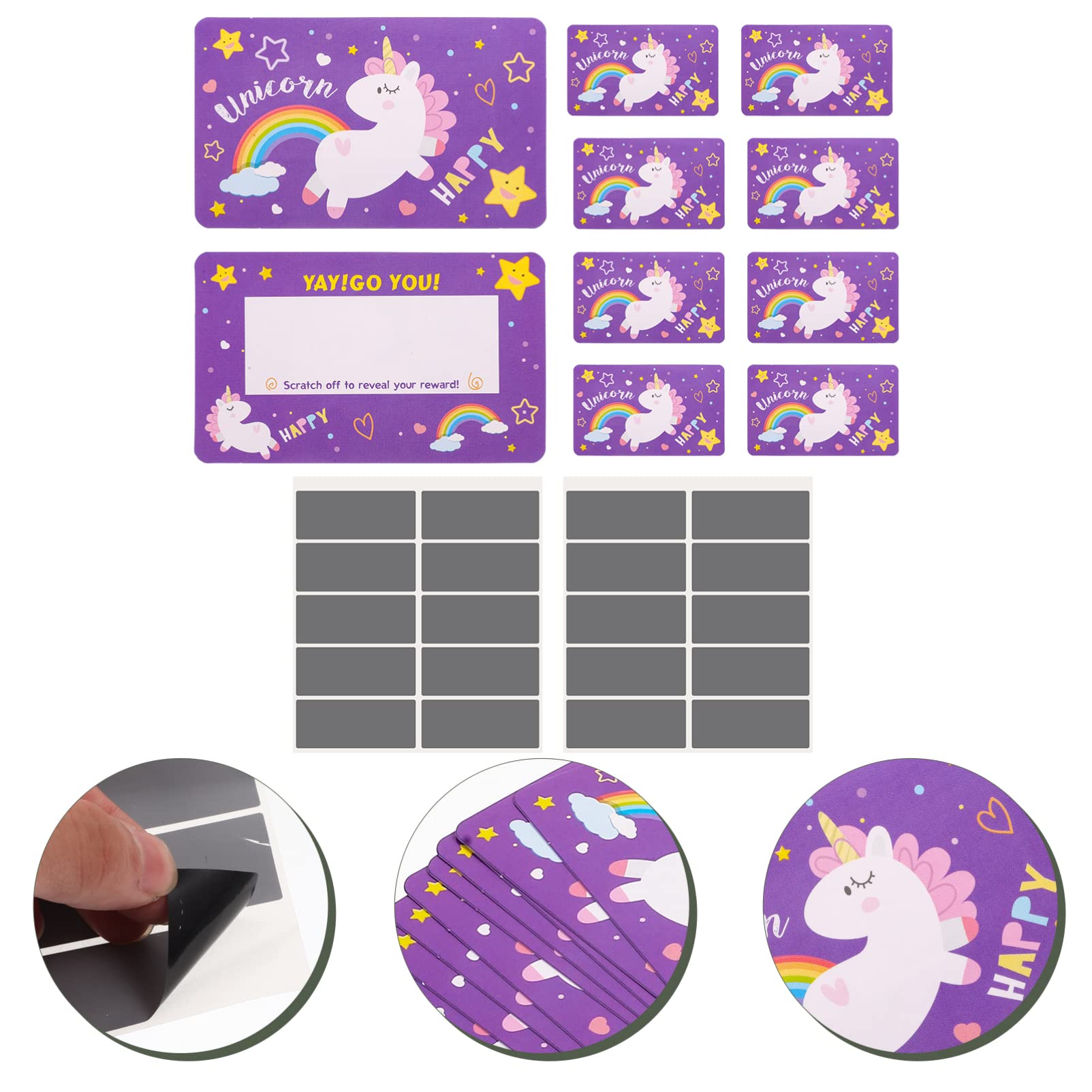 HEMOTON 3 Sets Scratch Art Cards for Kids - Fun Toddler Activity Toys, Birthday Party Favors & Classroom Rewards - Perfect for Arts & Crafts, Party Decorations and Small Business Gifts