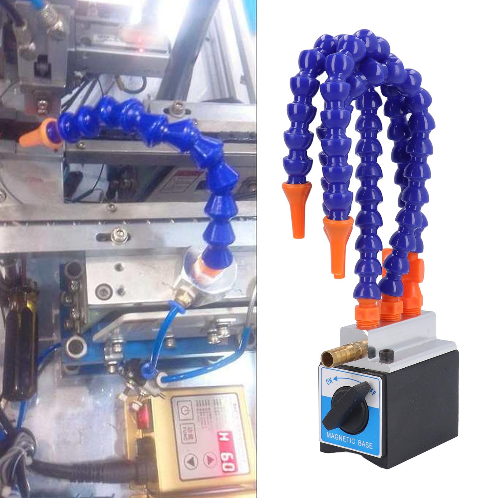 High-Precision Mist Coolant Lubrication Spray System for Metal Cutting - Flexible Hose CNC Milling, Lathe & Engraving Cooling Sprayer with Air Pipe | Perfect for CNC Machining, Metal Fabrication & Industrial Cooling Applications