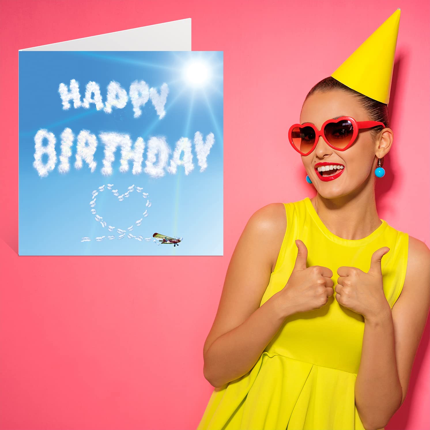 Funny Aeroplane Birthday Cards for Men & Women - 5.7 Inch Humorous Greeting Cards for Mom, Dad, Brother, Sister, Son, Daughter, Grandma, Grandpa - Perfect for 30th, 40th, 50th Birthdays - Great for Office Gifts, Family Celebrations & Surprise Parties