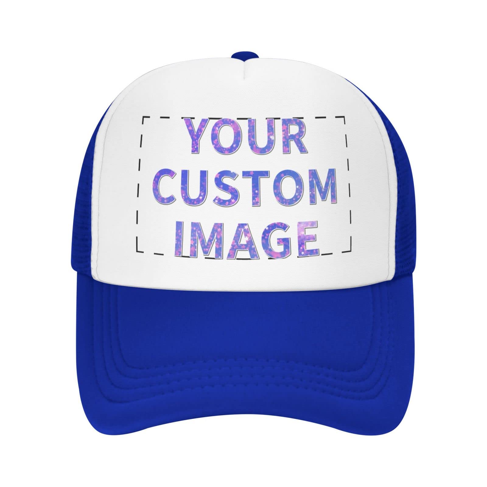 Custom Trucker Hats for Men & Women - Personalized Photo Baseball Caps - Design Your Own Adjustable Snapback Hat - Perfect for Sports, Outdoor Activities & Fashion Accessories (Black)