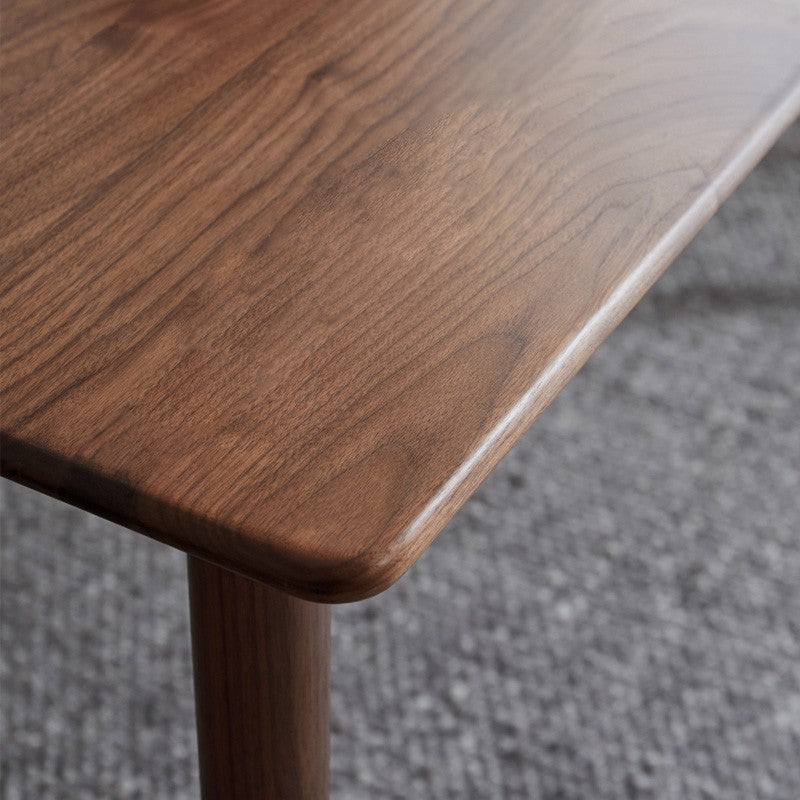 Premium Black Walnut & Ash Solid Wood Rectangular Dining Table - Handcrafted Rustic Farmhouse Style for Dining Room, Kitchen, or Open Concept Living Space