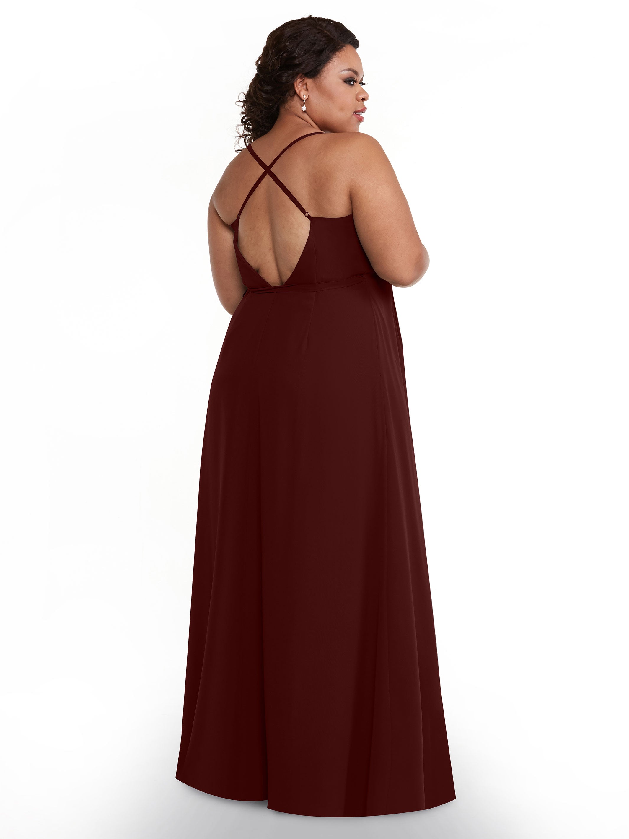 Elegant 80171 Sheath Chiffon Bridesmaid Dress with Adjustable Self-Tie Waist Sash - Perfect for Weddings, Formal Events & Special Occasions