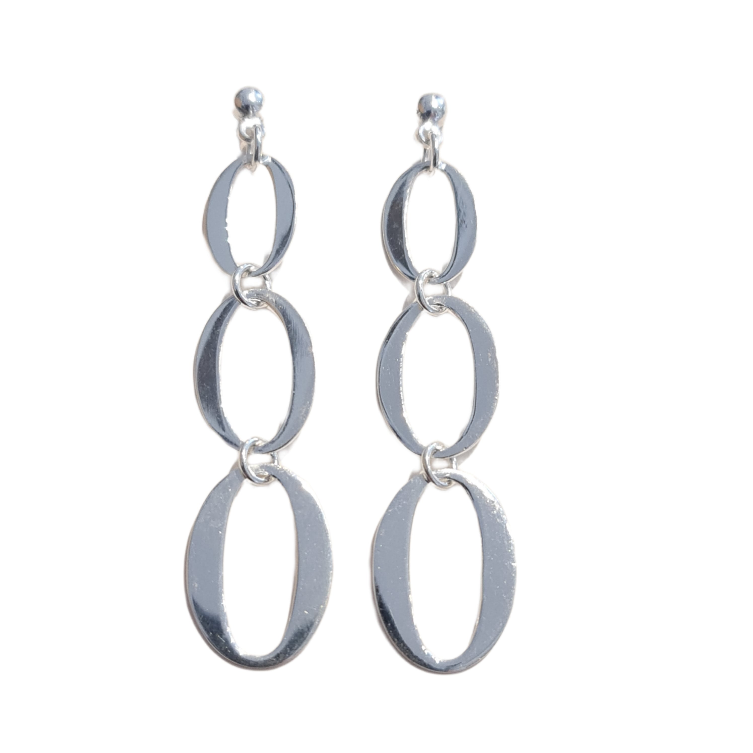 Olivia O Drop Earrings for Women - Elegant Dangle Hoop Earrings, Sterling Silver Jewelry Gift for Her - Perfect for Parties, Weddings & Everyday Wear