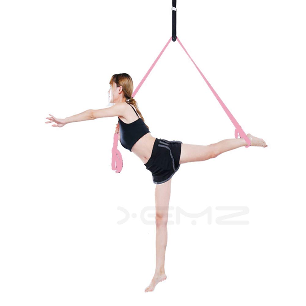 Adjustable Leg Stretch Strap with Door Anchor - Yoga Flexibility Trainer for Ballet, Dance, Cheer & Gymnastics - Home Stretching Equipment for Splits Training & Leg Flexibility Improvement - Perfect for Yoga Studios, Dance Classes & Home Workouts