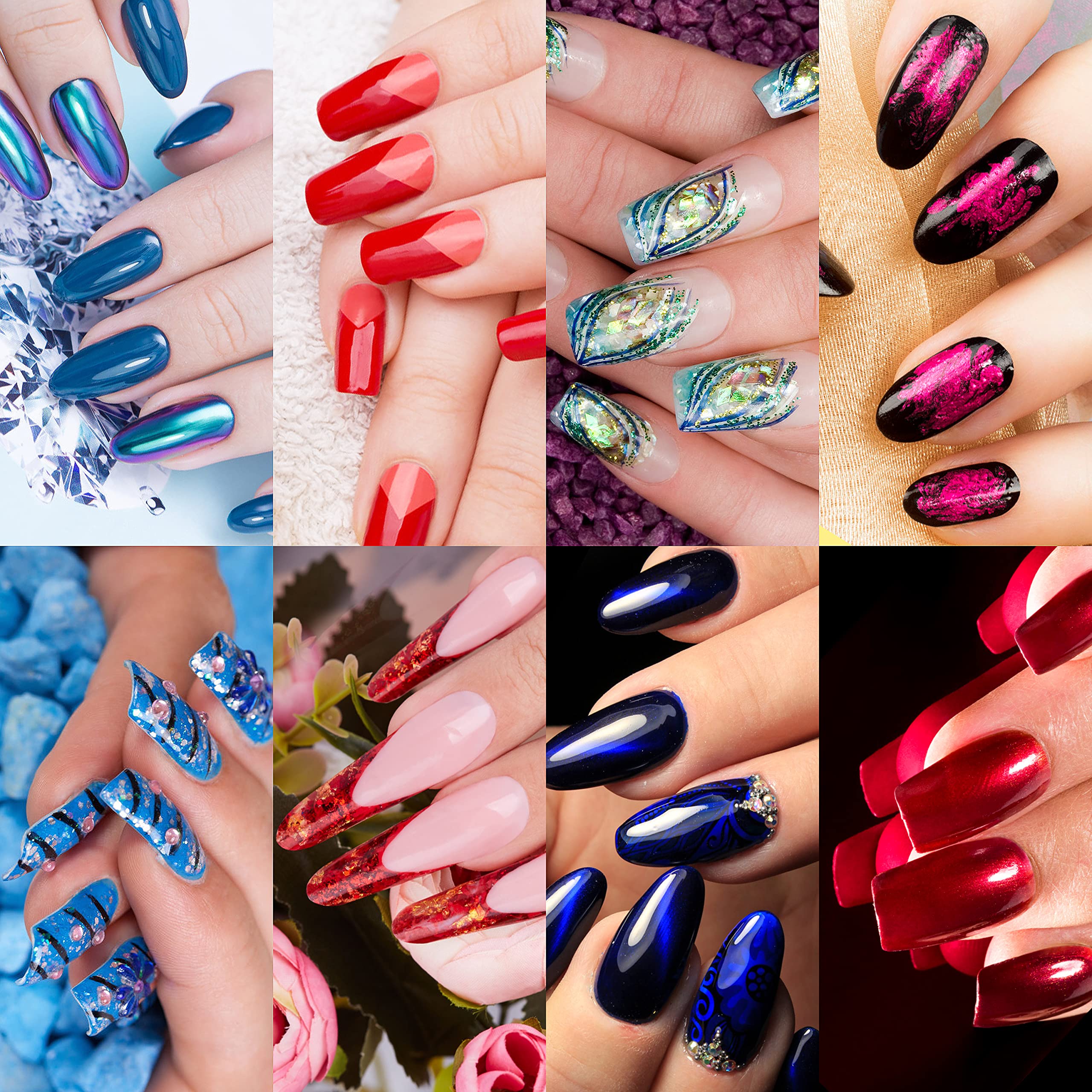 Subay 200Pcs Professional Long Nail Forms for Acrylic & Polygel Nails - Premium Nail Extension Forms for Nail Art Tips & Salon Use - Durable Acrylic Nail Paper Forms & Stickers - Perfect for DIY Manicures, Salon Professionals & Nail Extensions