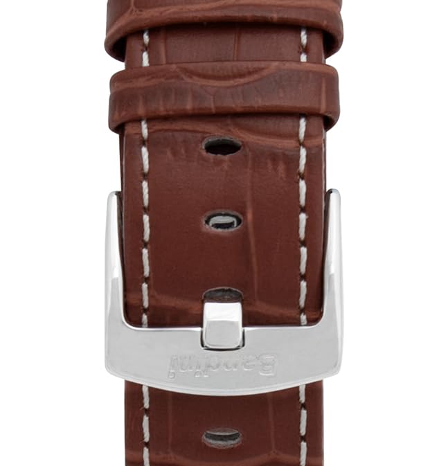 5 - Cognac and White / Silver Buckle