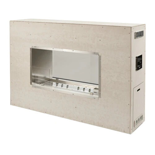 60-Inch Linear Ready-to-Finish Fireplace by The Outdoor Greatroom Company - RLFP 60DNG - Modern Indoor/Outdoor Electric Fireplace for Patio, Deck & Living Room