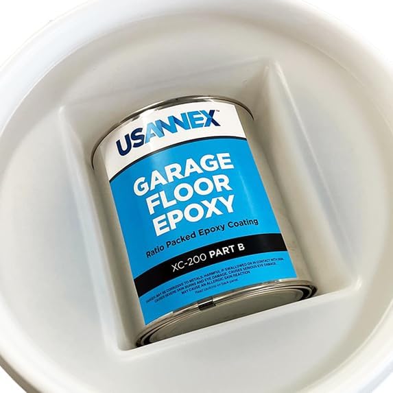 Garage Floor Epoxy Kit - 100% Solid Epoxy Resin Coating - Heavy Duty Concrete Sealer & Protector - Light Gray Finish for Garages, Workshops & Basements