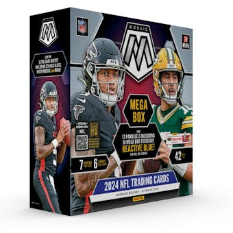 2024 Panini Mosaic Football Mega Box - NFL Trading Cards Collection for Collectors & Fans - Perfect for Sports Memorabilia, Gift Giving & Investment