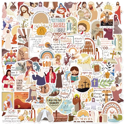 100pcs Boho Christian Jesus Stickers
