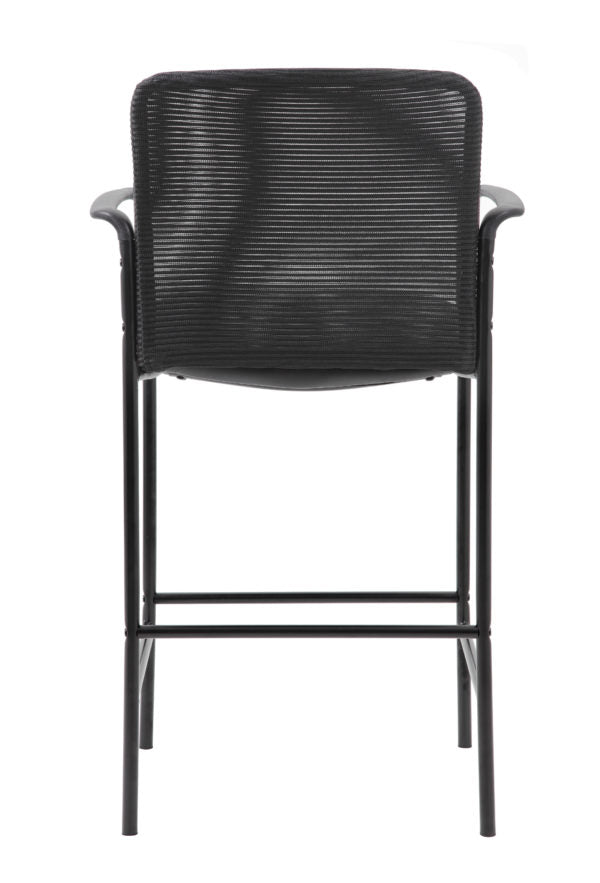 Boss Contemporary Mesh Counter Stool - Black B16909 | Modern Bar Stool for Kitchen Island, Breakfast Nook & Home Bar | Durable & Stylish Seating Solution