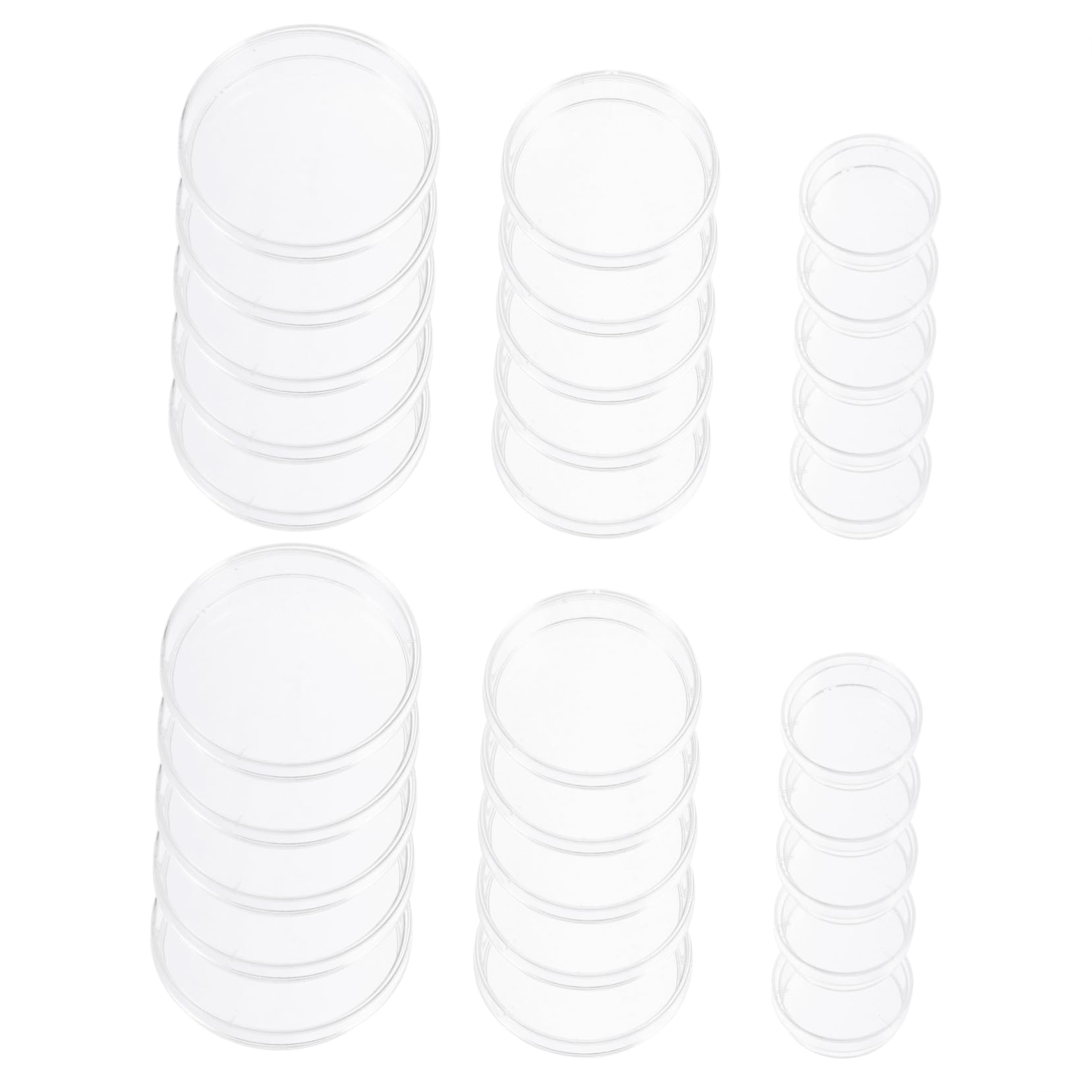 30pcs Plastic Petri Dishes for Cell Culture, Tissue Culture - Lab-Grade Sterile Disposable Culture Dishes for Microbiology, Biology Experiments & Scientific Research